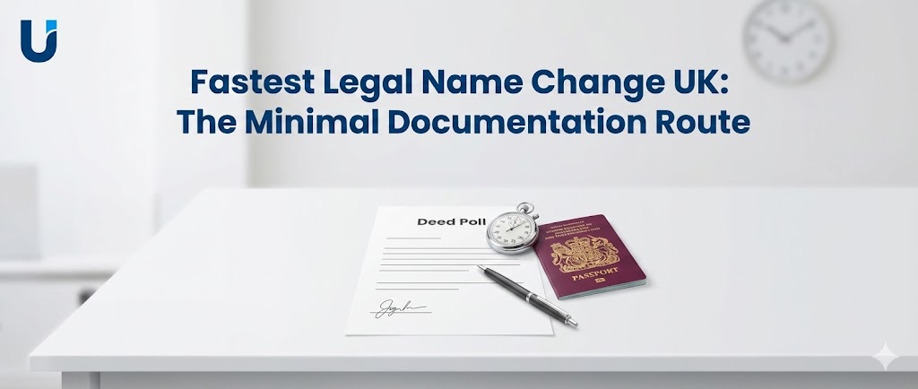 Fastest legal name change UK minimal documentation deed poll