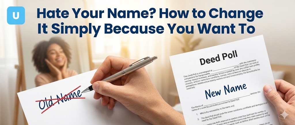 Changing name because I dislike it UK deed poll