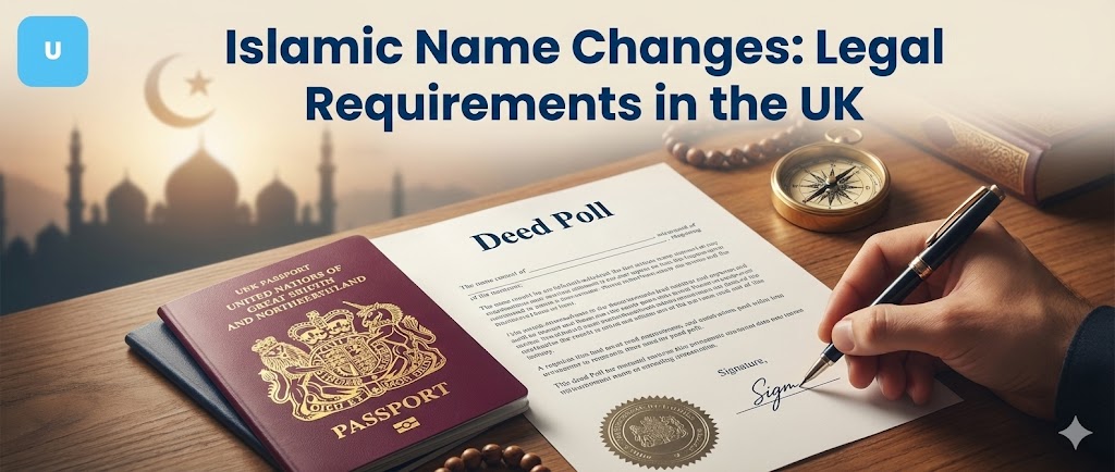 Islamic name change UK passport and deed poll documents
