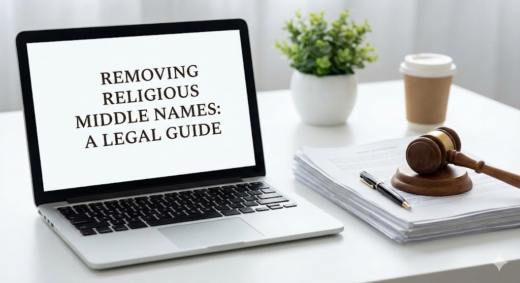 Person signing deed poll to remove middle name UK