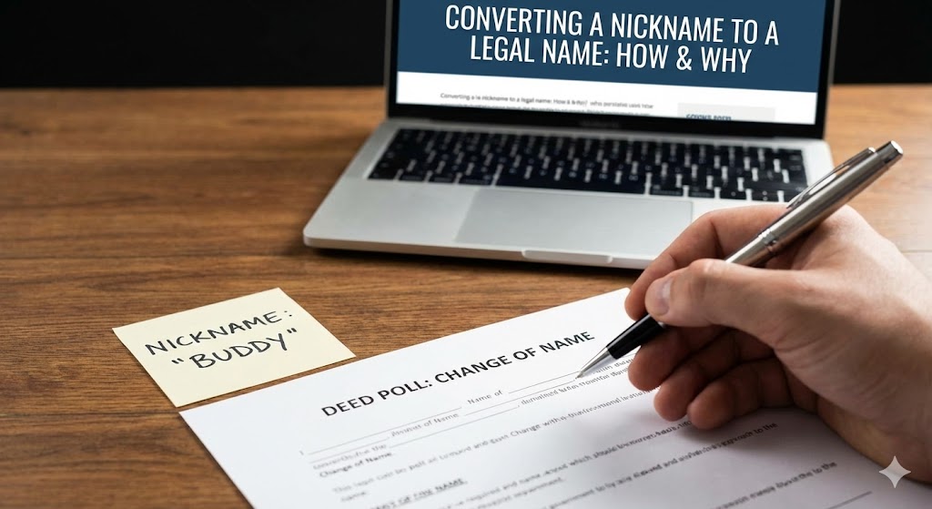 Changing nickname to legal name UK Deed Poll