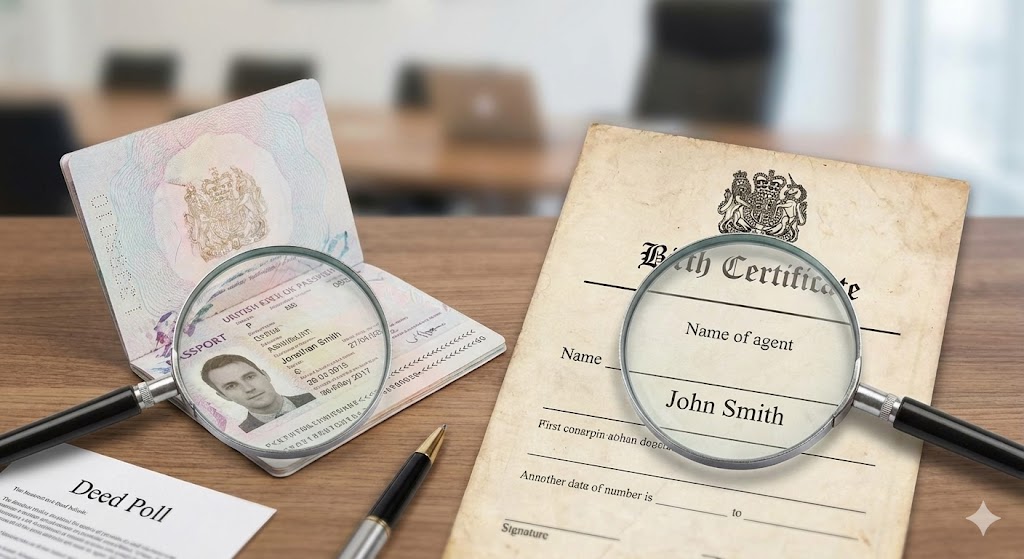 Removing adding middle names deed poll UK process