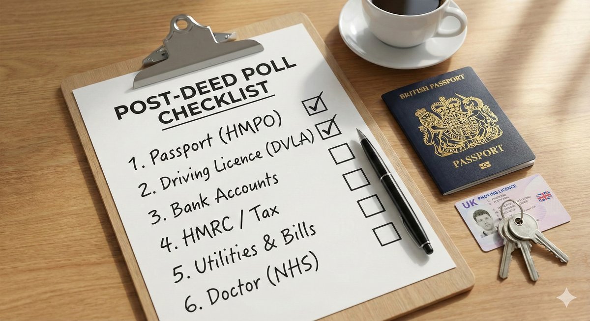 A clipboard with a "To-Do" checklist on it, resting on a desk next to a passport and a set of keys.