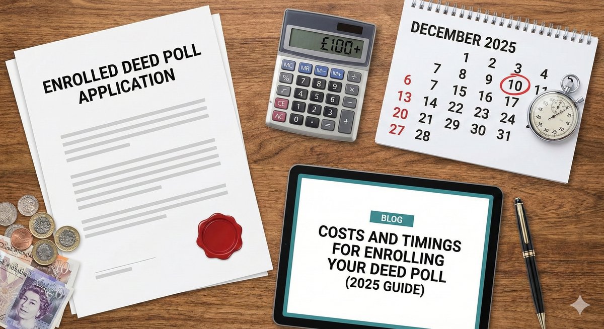 Planning to enrol your Deed Poll? Discover the current court fees (£50.32), solicitor costs, and processing times (2-3 months) involved in the High Court process.