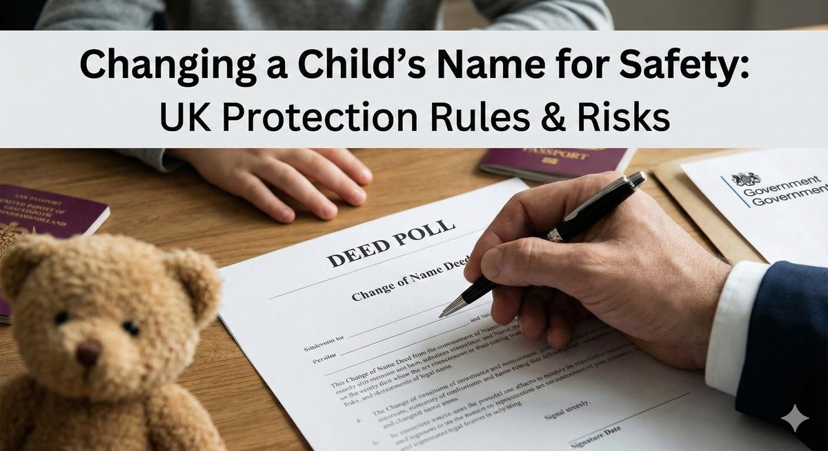 Changing child name for safety domestic abuse UK rules.