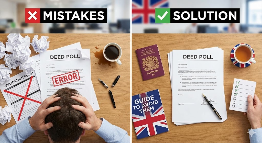 10 common mistakes to avoid when changing your name in the UK.