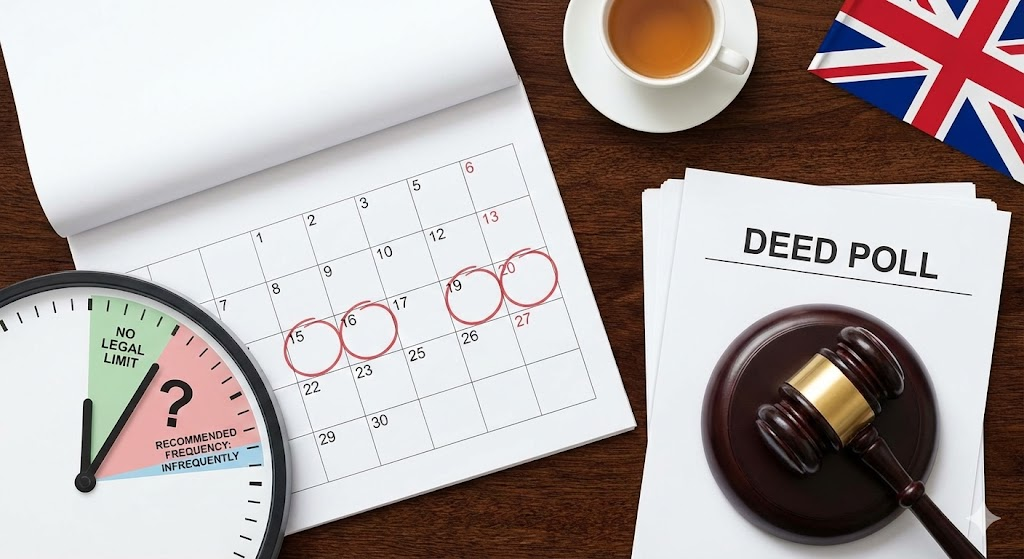 Is there a limit to how many times you can change your name in the UK?