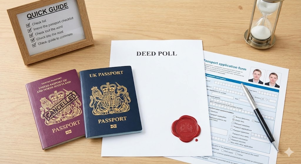 How to update UK passport after name change efficiently online.