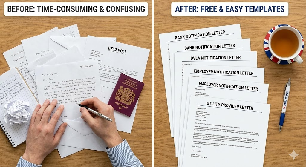 Free Name Change Notification Letter Templates