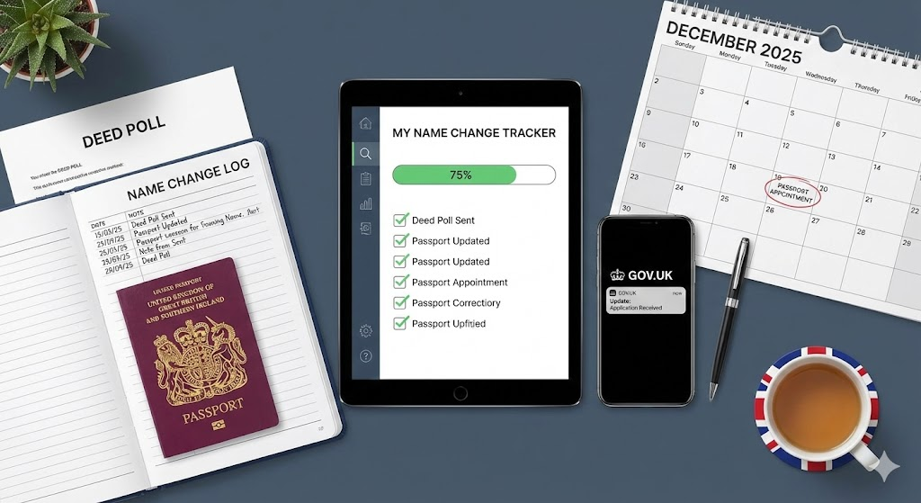 Best apps and tools for tracking name change progress in the UK.