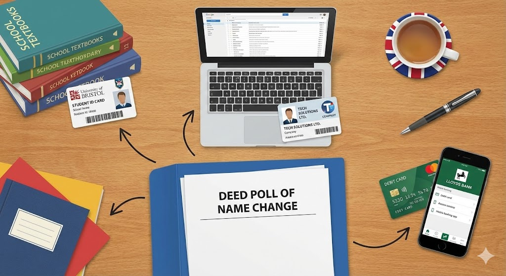 How to use a UK deed poll for school, work, and bank updates.