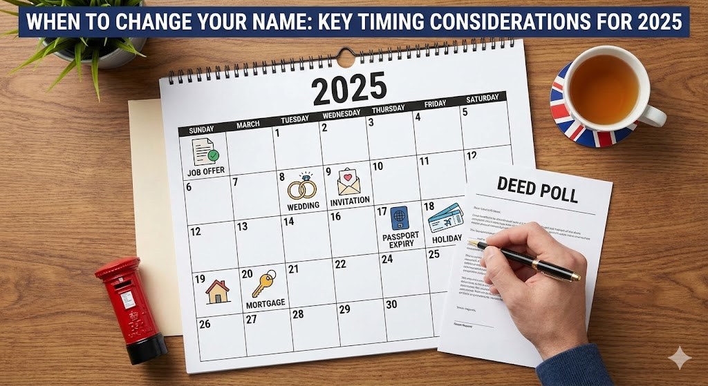 When is the best time to change your name in the UK? Timing and considerations.