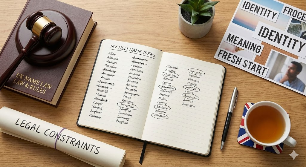 Choosing a new name by deed poll: legal rules and personal advice.