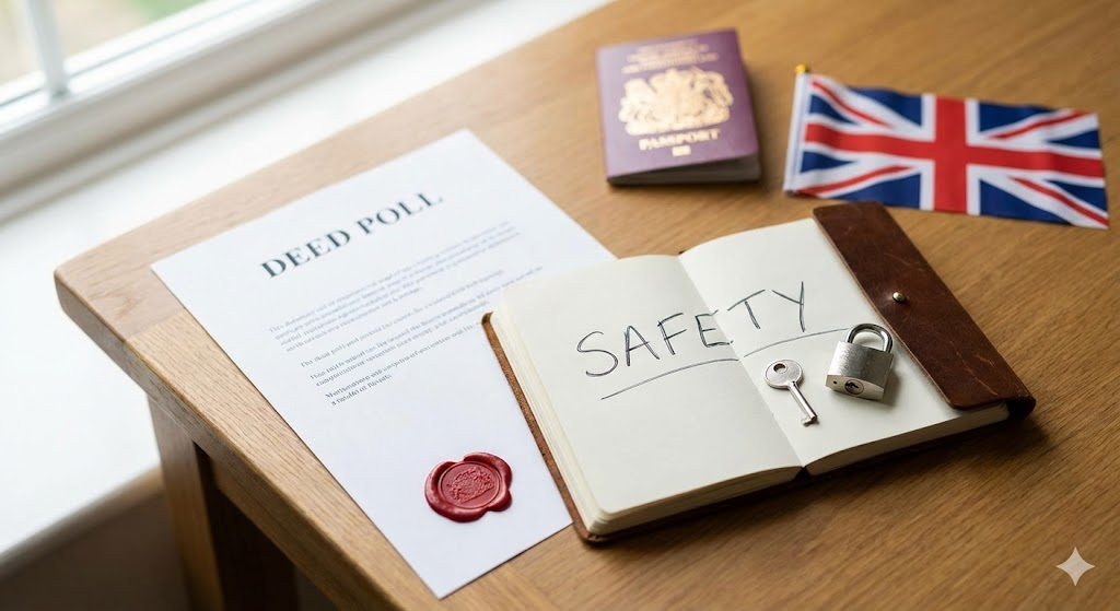 Changing your name for safety from stalking and harassment in the UK.