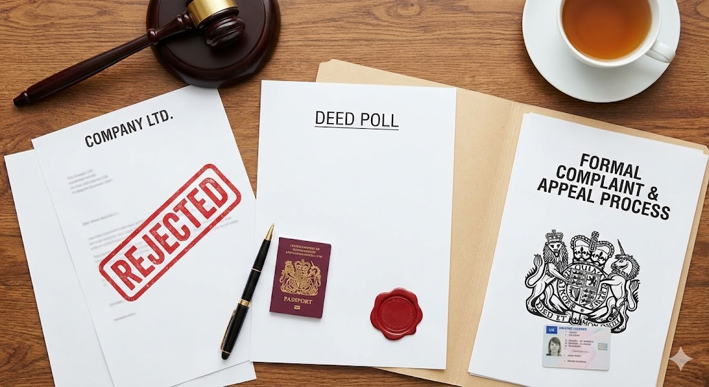 How to challenge a bank or agency that rejects your UK name change.