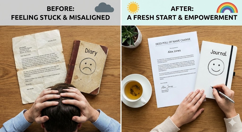 Psychological benefits of changing your name during life transitions in the UK.