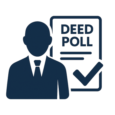 Adult deed poll icon - change your name legally