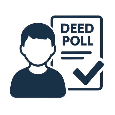 Child deed poll icon - legal name change for minors